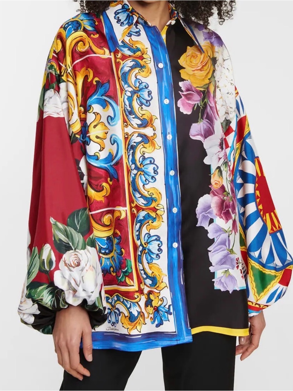 DOLCE & GABBANA PRINTED SILK SHIRT